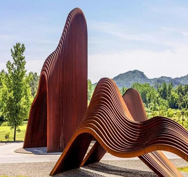 藤县锈钢板造型